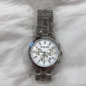 Michael Kors clear band watch